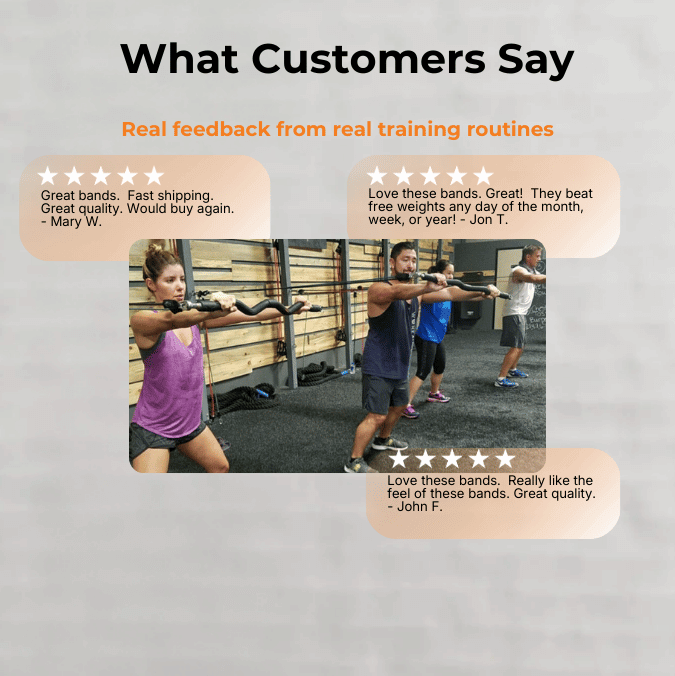 Customer reviews section for XBAR 3-band resistance band set