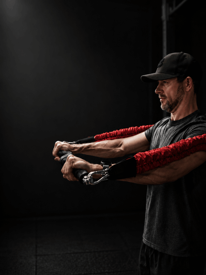 XBAR portable home gym with training bar and resistance bands