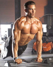 Man with a ripped chest