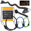 XBar Fitness resistance band set with drawstring bag and workout guidr.