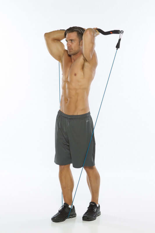 Xbar tricep extension exercise