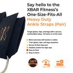 Benefits of XBAR ankle straps: portable, secure fit, padded comfort, versatile training