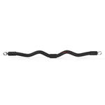 Black exercise bar on a white background