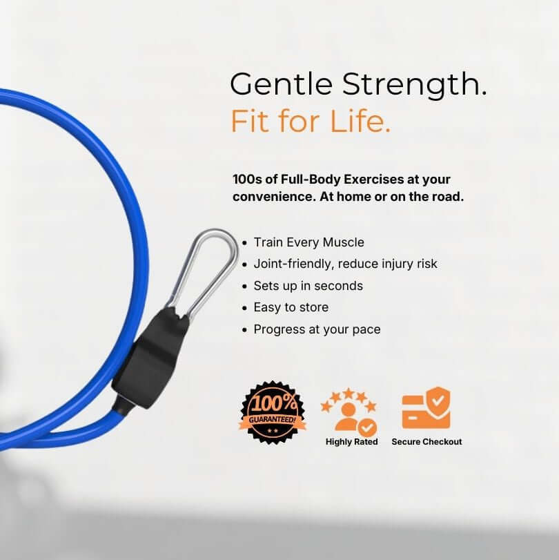 Gentle resistance for mobility, activation, and recovery workouts, easy on joints.