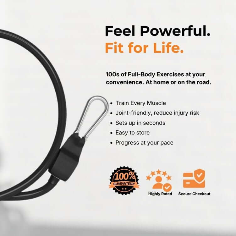 Build strength and power at home with heavy resistance without heavy or bulky equipment taking up space.