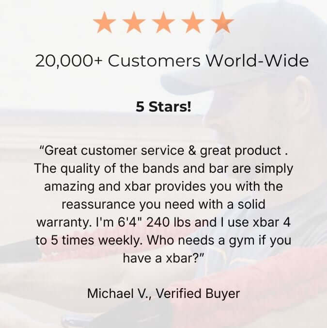 massive red band pair sleeved 175 pound resistance with 5-star rating and customer feedback on a white background