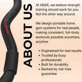 XBAR Fitness mission with portable home gym kit and RS 2.0 bands