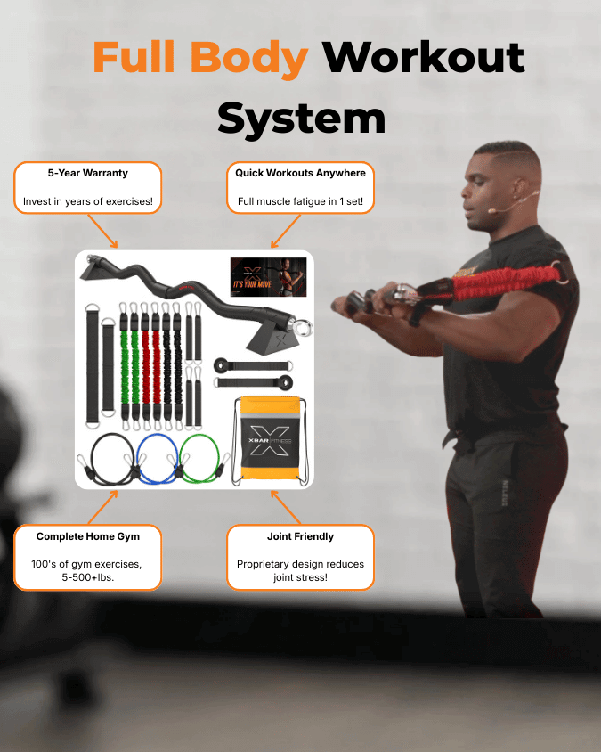 RS 2.0 bands clip into XBAR kit for fast, secure full-body workouts