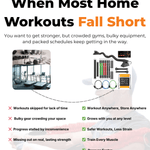 Bulky gym equipment makes full-body training hard at home or travel and how the RS 2 portable home gym solves it.
