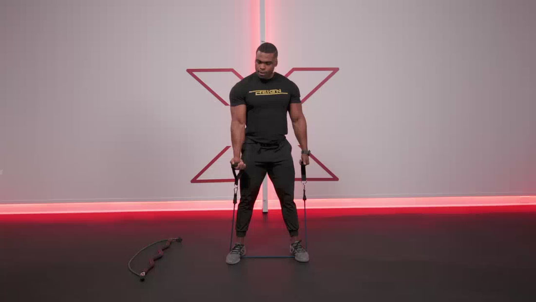 Cross Body Bicep Curls with Resistance Bands
