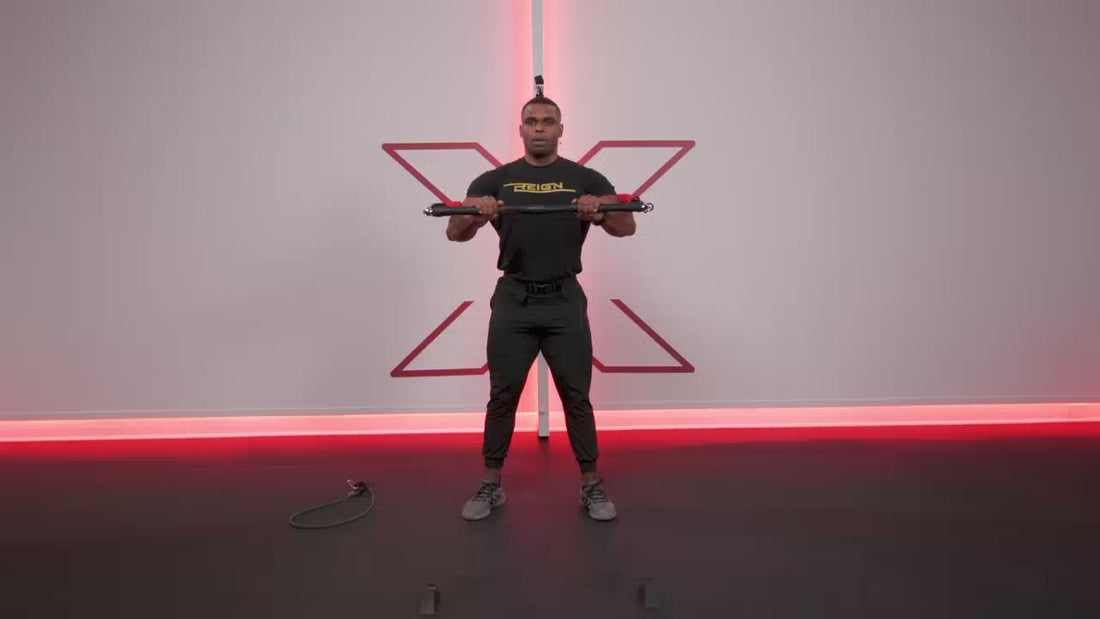 Chest Exercises_Chest Presses with Exercise Bands and Bar