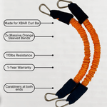 110 lb sleeved RS 2.0 bands with protective sleeve and carabiner ends