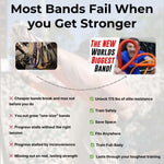 The red 175 pound single heavy duty resistance band is by far the most elite resistance band in the line up and why it's better than other generic bands.