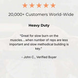 Product review for red heavy duty resistance band 175 pounds with customer feedback and star rating.