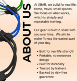 About XBAR Fitness and portable strength training with resistance bands