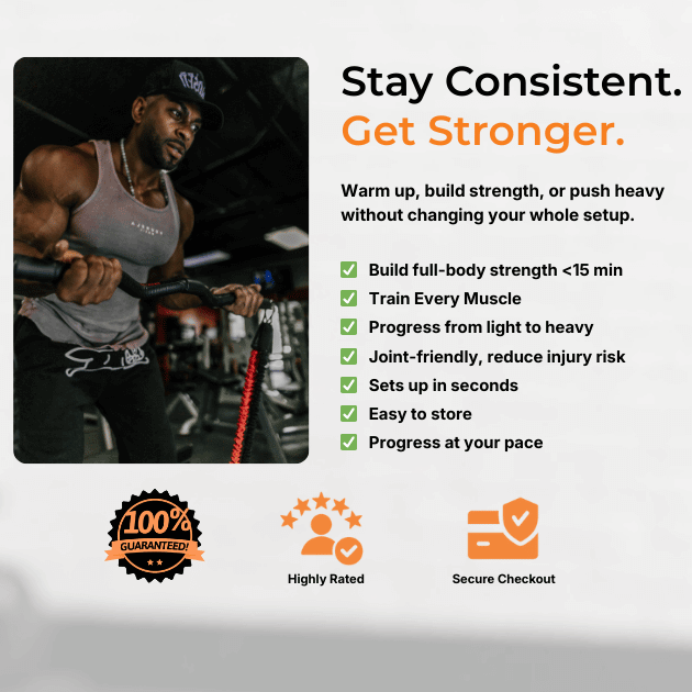 Full-body workout with XBAR RS 2.0 benefits for warm up, building strength, and training every muscle group to reach your goals.