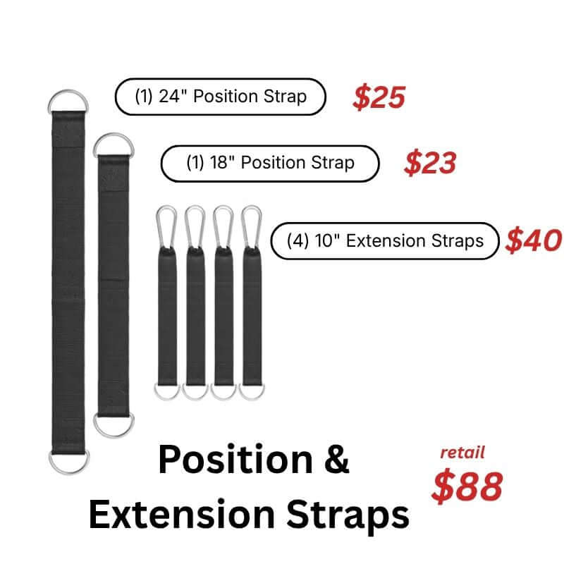 Position and extension straps for rs2.0 home gym kit