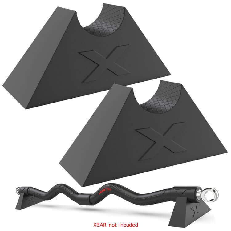 Push-Up Docks (Pair) – Rubber XBAR accessory for stable and secure ground-based exercises.